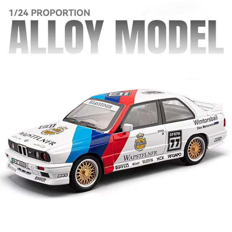 Новый 1:24 BMW M3 литая модель автомобиля со звуком и светом для дома коллекция хобби украшения ретро симулятор автомобиля модные украшения мальчики подарок игрушка