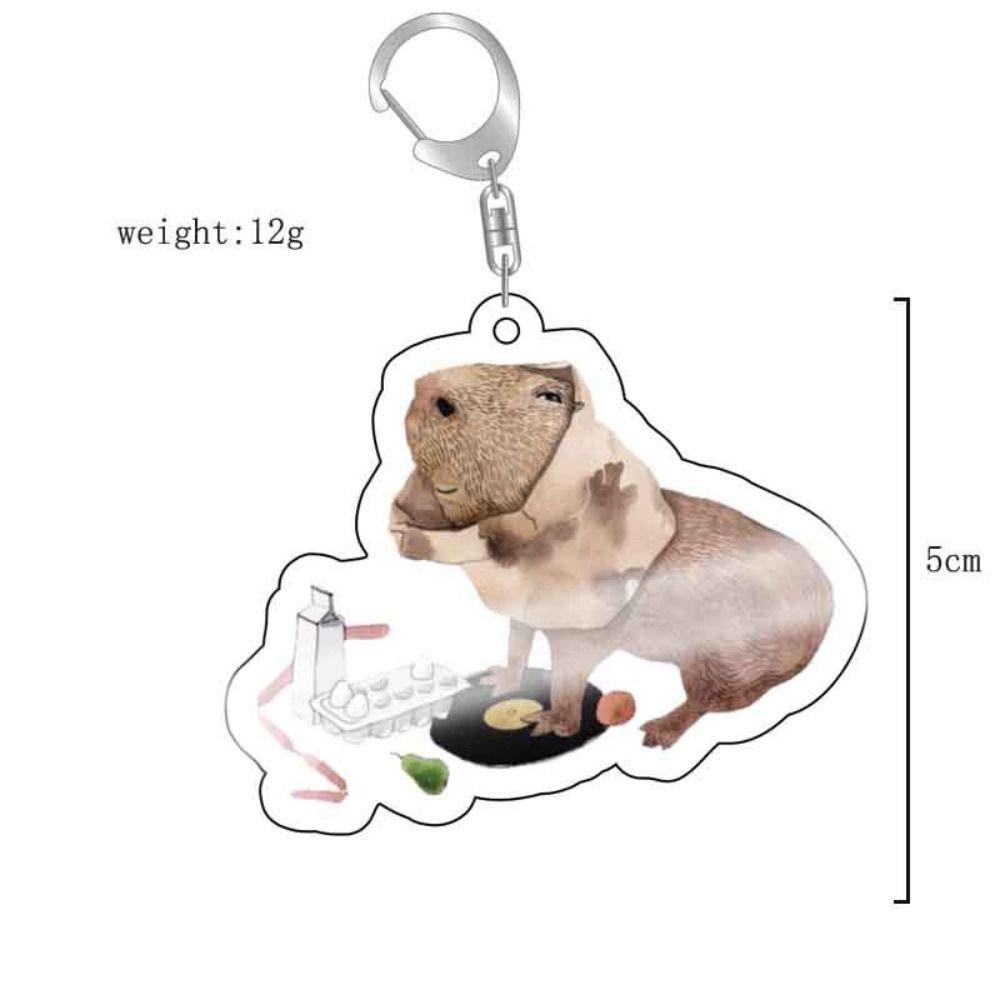 Брелок с изображением капибары, капибары, смолы, брелоки с изображением животных капибары, брелоки для ключей, сумка, подвеска