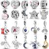 S925 Silver Charm Star Moon Firefly Travel Heart Pendant Fit Original  Beads Making Fashion Woman Jewelry Dangle Charms
