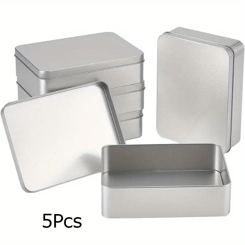 Упаковка из пяти квадратных подарочных коробок, металлическая маленькая коробка, жестяная коробка, упаковка, жестяная коробка, жестяная банка, коробка для хранения, разноцветная