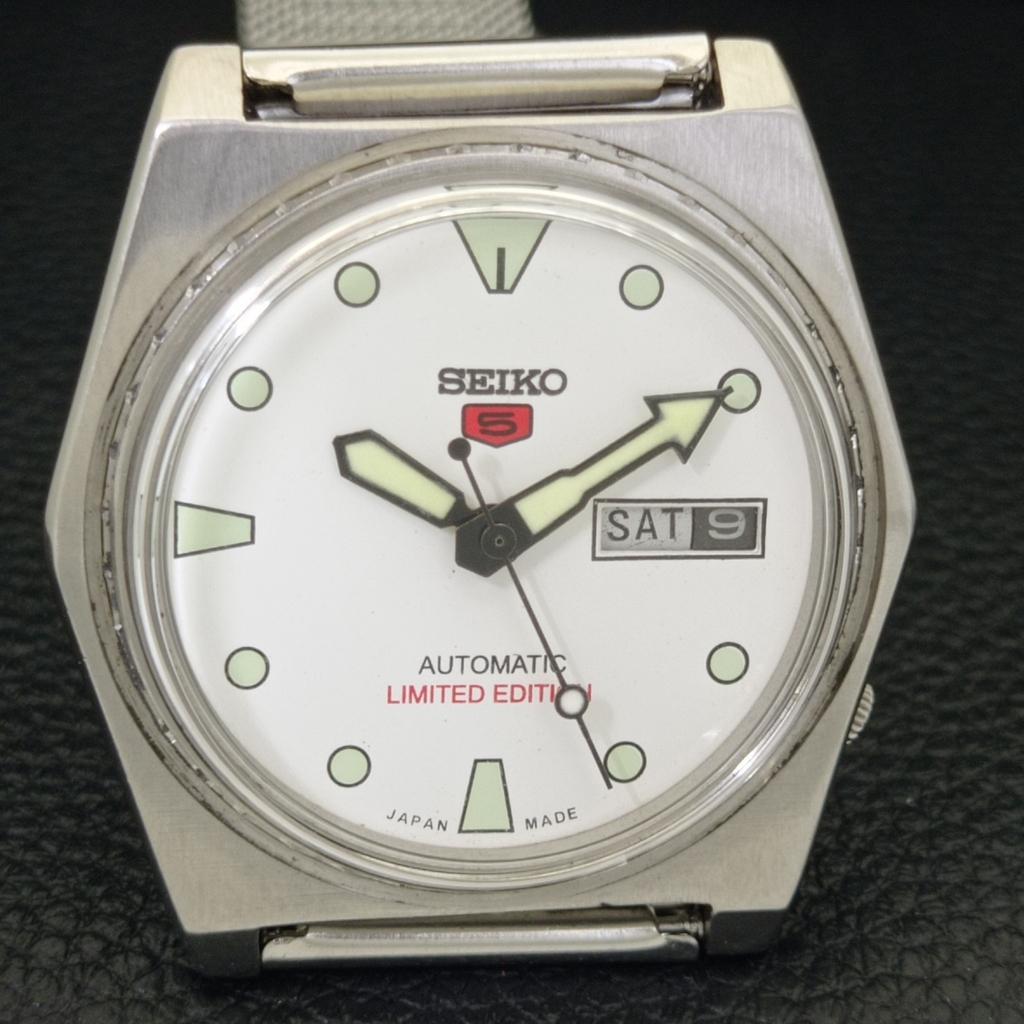 ВИНТАЖНЫЕ МУЖСКИЕ ЧАСЫ SEIKO 5 AUTOMATIC 6119B ЯПОНИЯ ЦВЕТ БЕЛОГО ЦИФЕРБЛАТА a702360-5