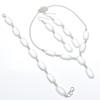 Белый Коралл Драгоценный Камень 925 Стерлинговое Серебро Ювелирное Изделие Ожерелье 18"