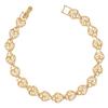 [R3924] - 'Carmen' Gold Plated Bracelet (hearts)  - 18cm 8mm