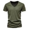 Качественная мужская футболка из 100% хлопка Модный крой Slim Fit Однотонная мужская футболка Топы Футболки Бразилия Футболка с коротким рукавом для мужчин