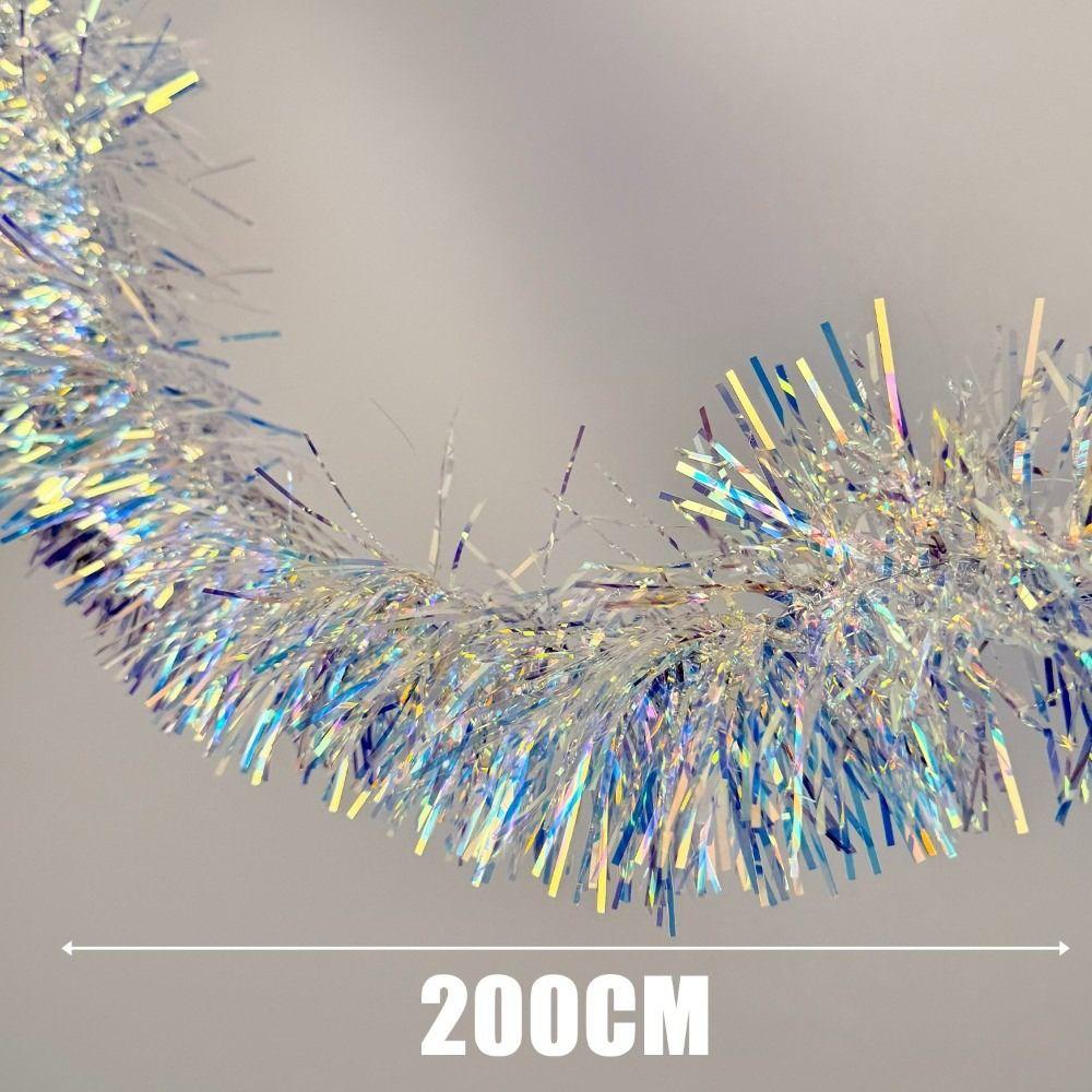 Цветные полоски Рождественская блестящая гирлянда DIY Лента для украшения рождественской елки для домашнего декора