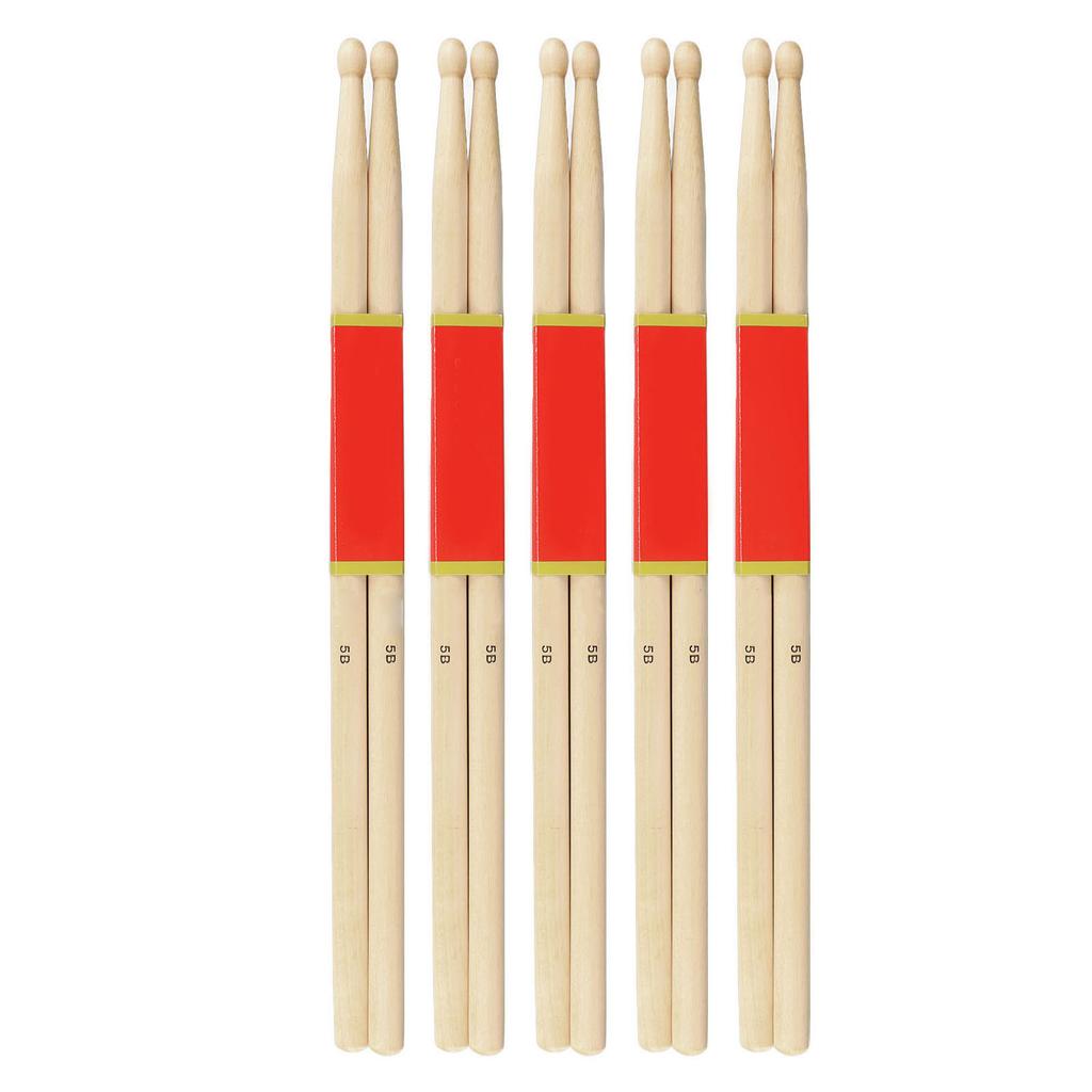 12 Pairs Maple Drum Stick 7A Wood Drumstick for Beginners Student Rock Band Percussion Accessories