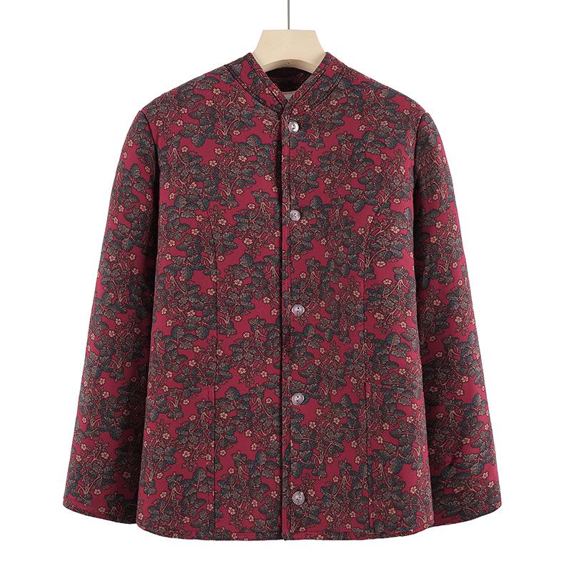 Теплое хлопковое пальто на бархатной подкладке для женщин среднего и пожилого возраста: Зимняя свободная куртка из верблюжьего пуха с защитой талии