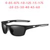 Квадратные солнцезащитные очки с антибликовым покрытием для мужчин, для занятий спортом на открытом воздухе, UV400, очки для вождения, диоптрии от 0 -0.5 -0.75 -1.0 до -6.0