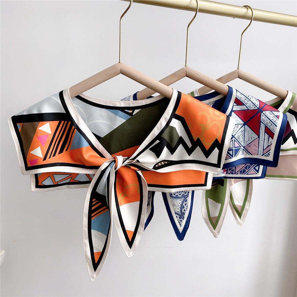 Silk Scarf Shawl for Women - Versatile Double-Layer Neck Protection for Spring, Autumn, and Summer