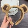 1/3Pcs Bear Ear Hair Hoop Plush Surface Elastic Headband Makeup Face Washing
