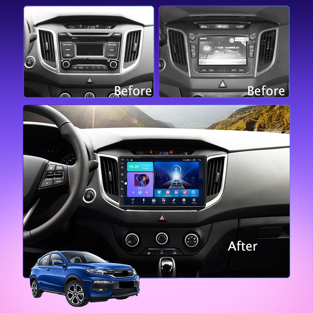2 DIN Android Carplay Car Radio For Hyundai Creta 2016-2021 Multimedia Player Head Unit Stereo GPS Navigation BT WIFI 2+32GB