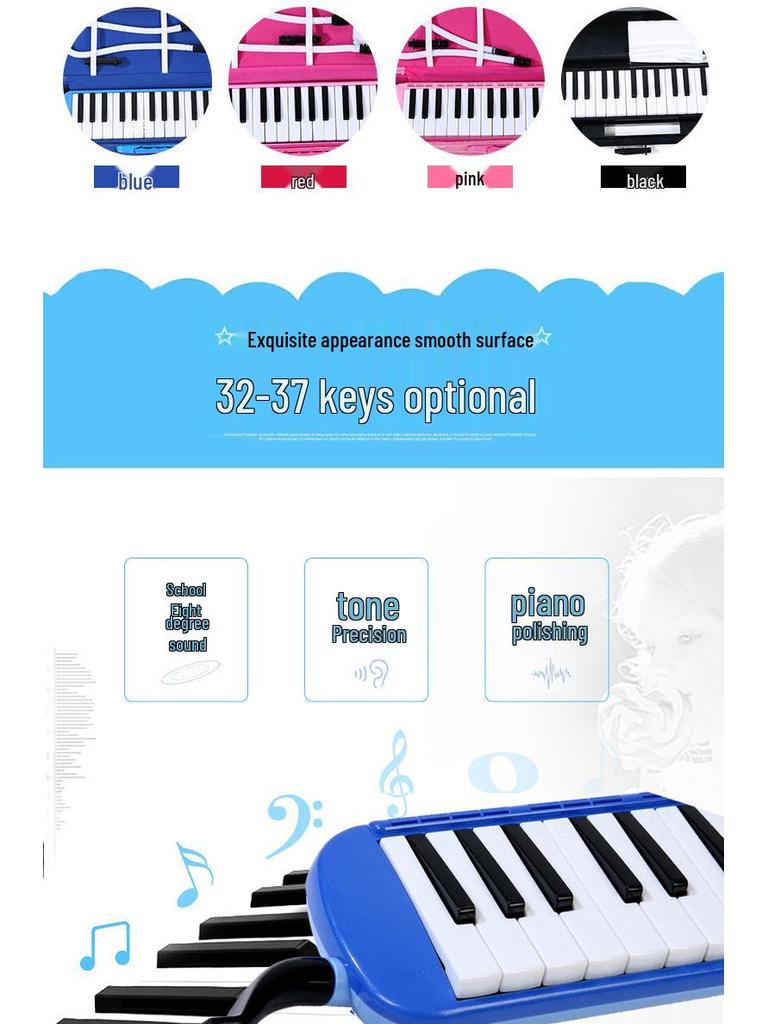 Meodica 37-Key Harmonica: Beginner Mouth Organ for Kids & Adults