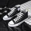 Douchuan Retro Canvas Checkerboard Low-Top Sneakers for Women and Couples