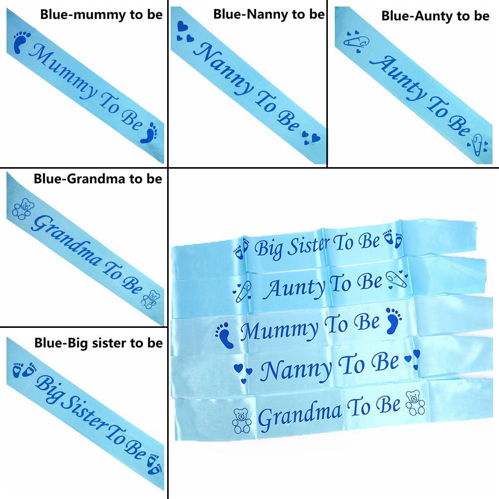 Fashion Mommy To Be Newborn Party Decoration Mom Favor Gift Footprint Sash Boy Girl