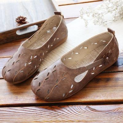 Весенние и летние туфли Sen Retro Flat, мягкая подошва, удобные и универсальные туфли с закрытым носком