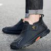 Handmade Mens Motorcycle Boots Sneakers Outdoor Man Casual Leather Shoes Leisure Walking High Top Botas New Hot Sale Ankle Boots