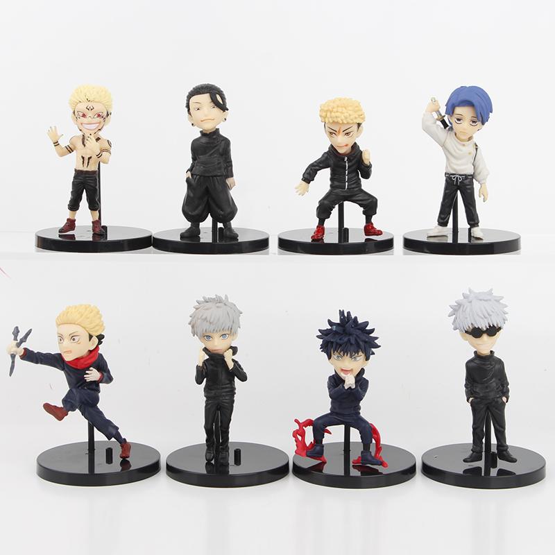 8pcs/set Anime Jujutsu Kaisen Characters Model Toys