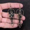 Chiastolite Earring Copper Wire Wrapped Gemstone Earrings Handmade Copper Jewelry Designer Earring Natural Chiastolite Jewelry Gift For Wife