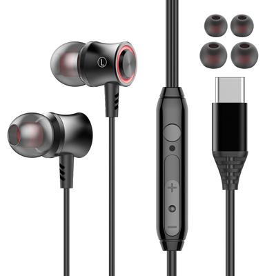USB-проводные наушники Новые наушники со звуком HIFI, регулировкой громкости, шумоподавлением, стерео-интерфейсом, совместимые с iPhone, iPhone и Google, Type-C [Дизайн 2025 года] Type-C