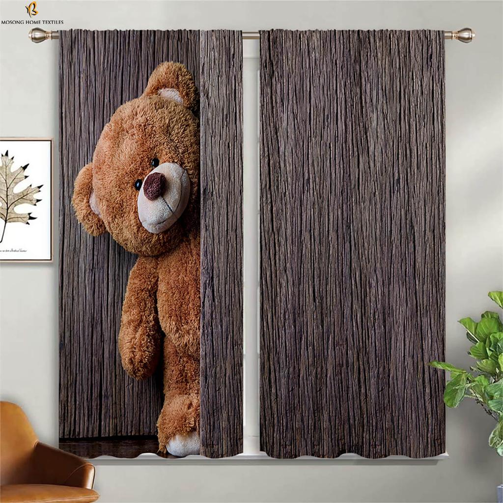 Шторы с принтом тигра и гепарда 3D, высококачественные черные шелковые затемняющие шторы, подходящие для спальни, кабинета, гостиной, штор 2 шт.