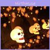 Halloween Fairy Decoration String Lights Pumpkin Autumn Maple Leaf Lamp Party