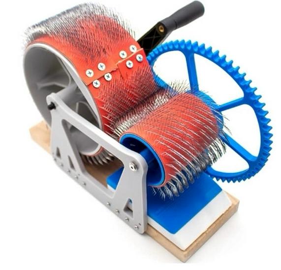 Hand-Crank Wool Carding & Color Mixing Machine for DIY Felt & Spinning