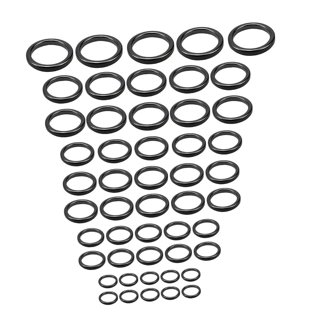 Набор для ремонта направляющих рыболовного удилища 50 шт. 0,23 дюйма, 0,32 дюйма, 0,39 дюйма, 0,46 дюйма, 0,58 дюйма, 0,73 дюйма, 0,93 дюйма Керамические кольца-направляющие для пресноводной рыбалки