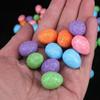 92pcs/bag Glitter Easter Eggs Colorful Foam Bird Pigeon Eggs DIY Craft Happy Easter Decorations Kids Gifts Home Decor Supplies