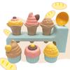 Набор для игры с песком для детей с красочным инструментом для лепки мороженого, экологичная игрушка из пшеничной соломы для пляжного песка для детей, для праздника