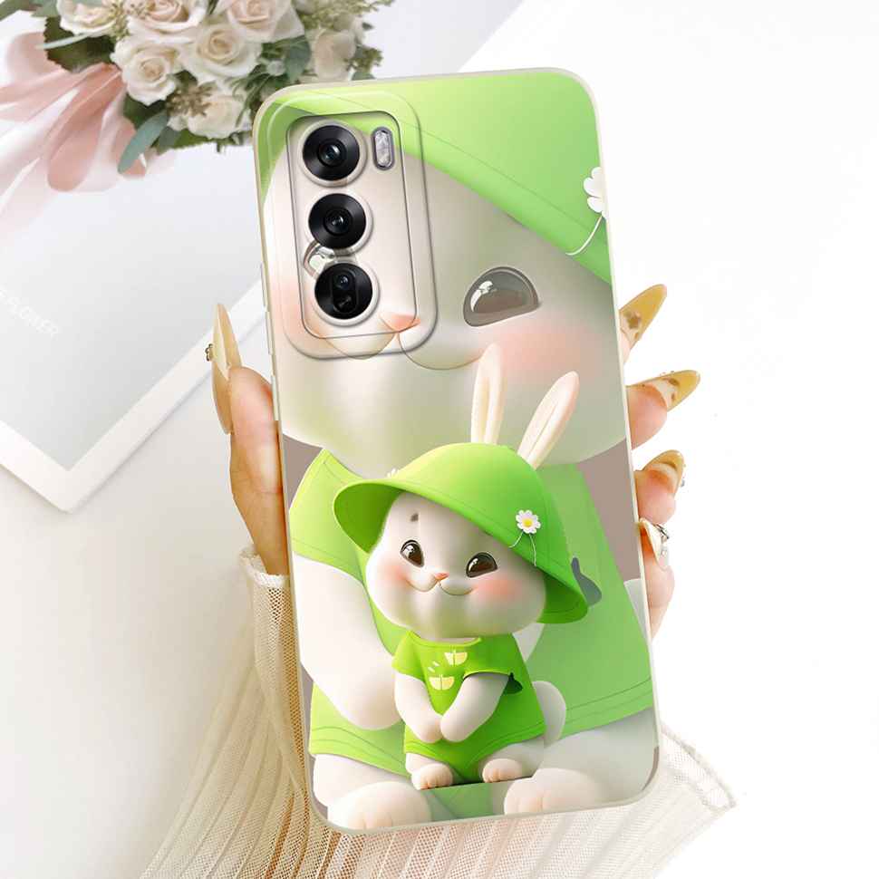 Чехол для телефона OPPO Reno12 5G Чехол Мелкий Цветок Мягкие Силиконовые Чехлы Для OPPO Reno 12 Reno12 5G CPH2625 Защитный Чехол