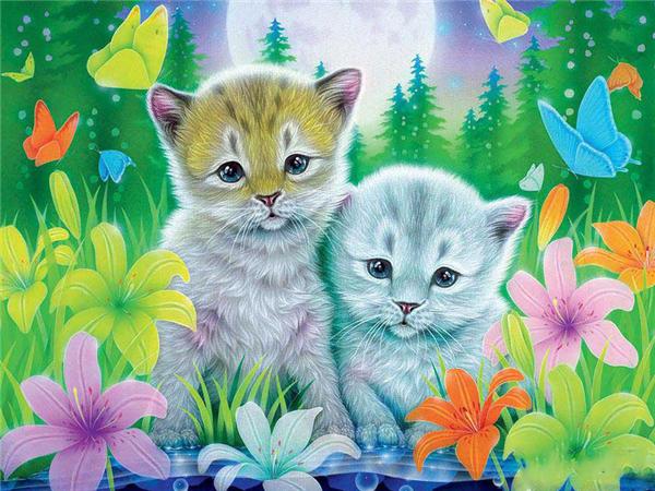DIY 5d алмазная живопись кошка полная квадратная/круглая дрель Алмазная вышивка крестиком животное мозаика картина домашний декор
