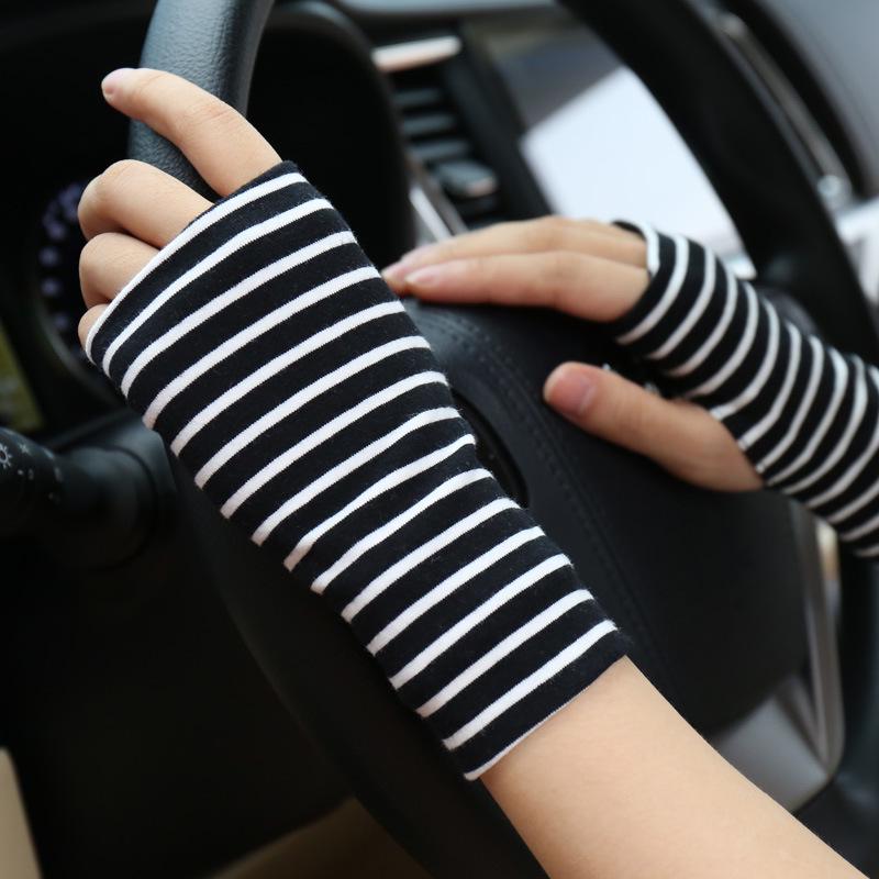 Унисекс Тонкие Хлопковые Перчатки без пальцев для защиты от солнца для летнего вождения и письма, Закрывают шрамы