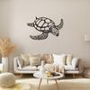 Elegant Metal Sea Turtle Ornament - Beach Theme Wall Art for Kitchen, Bathroom, and Living Room. Perfect for Coastal Decor