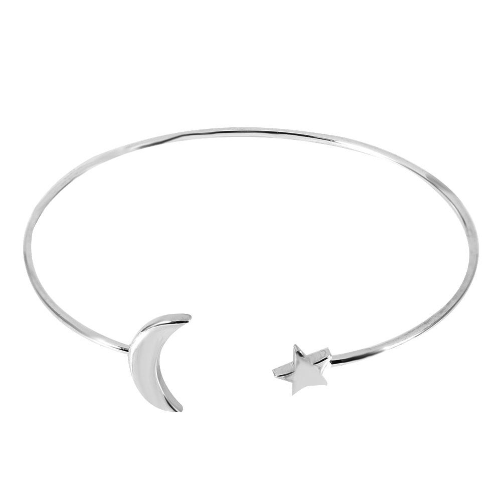 3 цвета женский открытый браслет медное покрытие браслет с украшением в виде лунной звезды