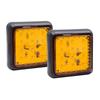 Tail Lamp LED 12V 24V Yellow 12 LEDs Truck Marker Lamp Width Light Trailer Bus Tanker Truck Marker Light Illumination Custom Signal Light Set of 2
