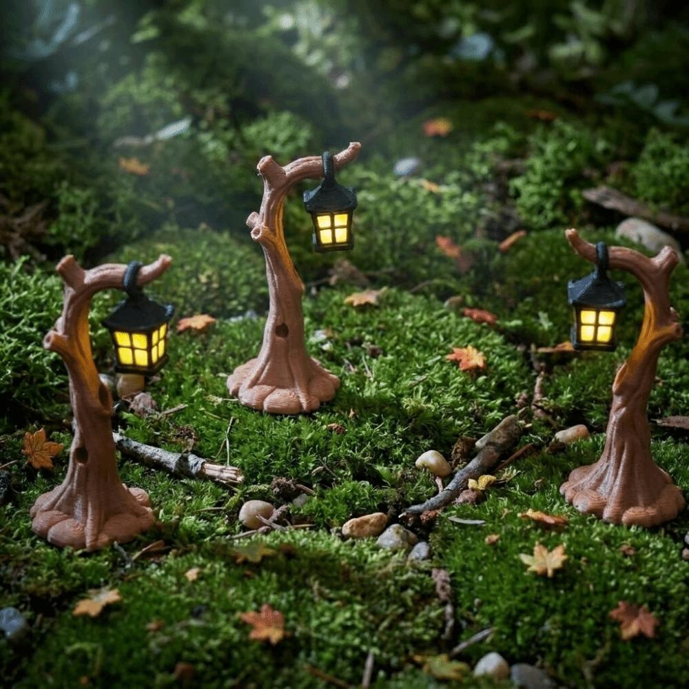 Decorative Micro Landscape Tree Light Ornaments Mini Withered Tree Lantern Tabletop Decor