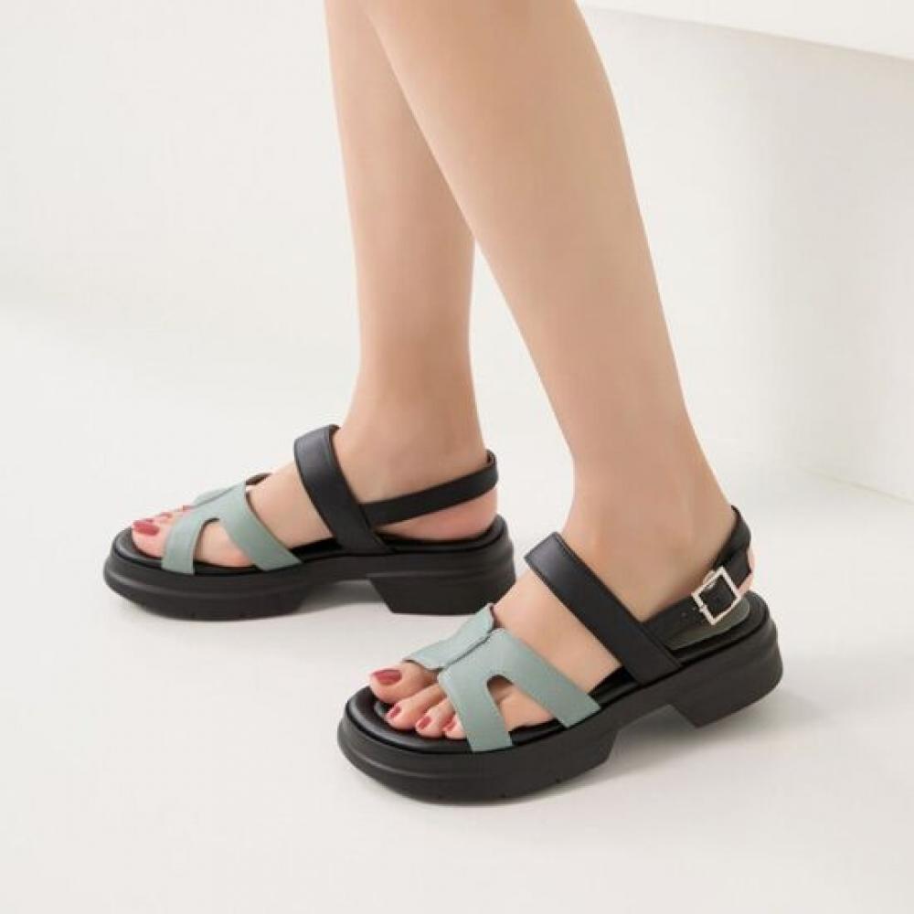 Jisyu Women Gesse Handmade Genuine Leather Kanna Platform Sandals Gz 01