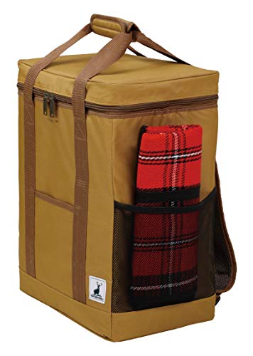 Капитан Олень (КАПИТАН ОЛЕНЬ) Сумка-холодильник, квадратный стиль рюкзака, коричневая утка, UE-621, Размер: 34см Ш x 23см Г x 45см В