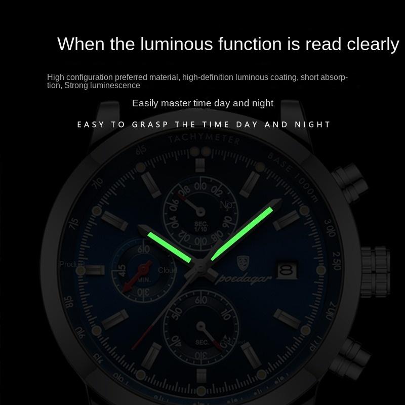 Новые часы мужские многофункциональные водонепроницаемые часы нового бренда спортивные кварцевые светящиеся часы