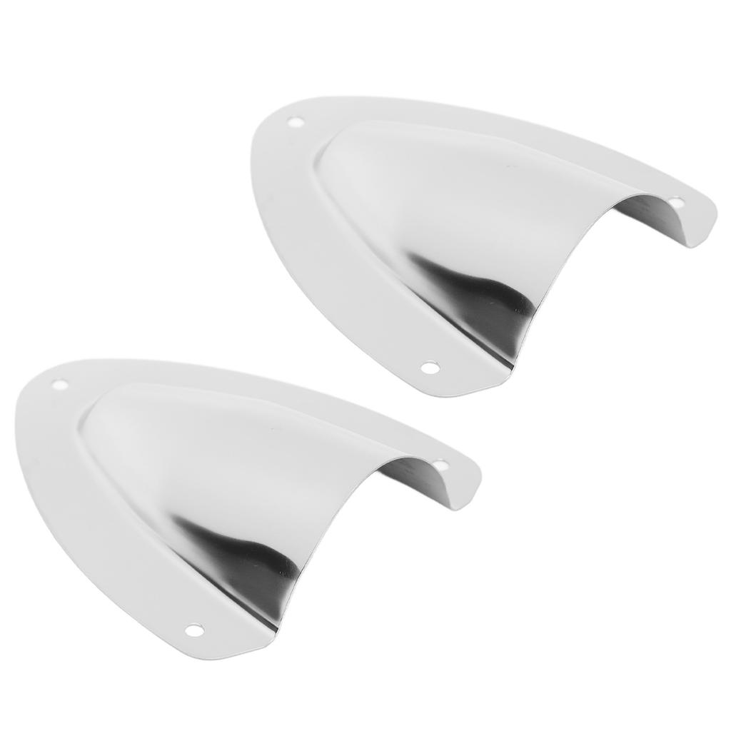 1 Pair Stainless Steel Clam Shell Vent Polished Marine Wire Cable Vent Cover for Yacht Boats Fishing Boats 120mm 4.72in