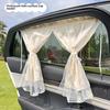 Cotton Embroidered Universal Car Curtain Cover Newborn Baby Side Window Sunshade Curtain UV Protection for Kids Travel Outdoor