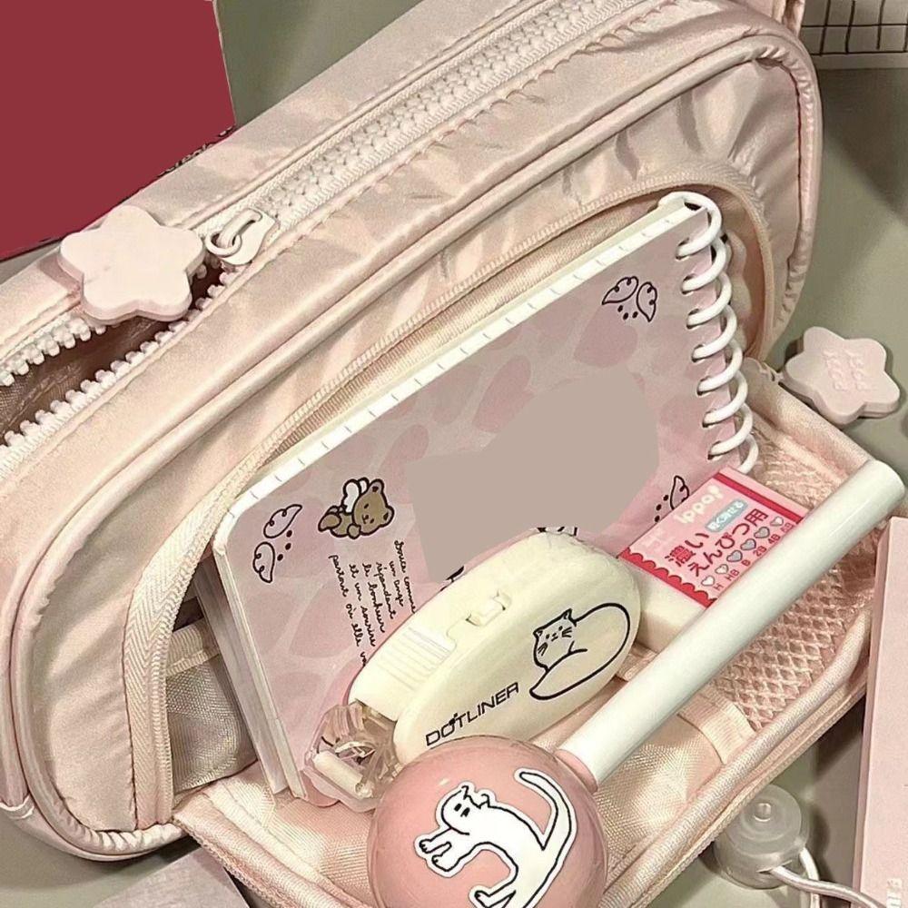 Multi Layered Stationery Organizer Multi-function Pen Pouch Fashion Stationery Storage Bag