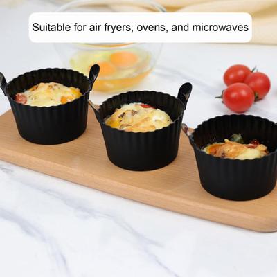 Силиконовые формочки для выпечки кексов для фритюрницы, антипригарные формы для кексов, многоразовые формочки для фритюрниц