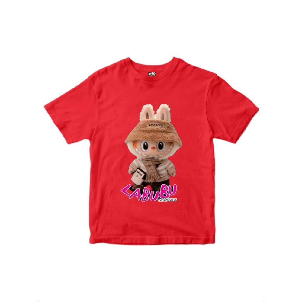 Унисекс футболка с коротким рукавом с принтом labubu, повседневный модный топ