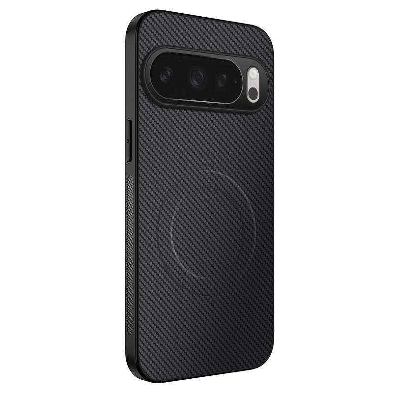 For Google Pixel 10 Pro XL Magnetic Case WANLONFENG TQ Series Carbon Fiber Texture PC TPU Phone Cover