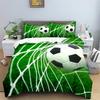 Футбольный комплект постельного белья 3D Футбол Детский пододеяльник Односпальный Двухместный Спорт Мальчик Домашний текстиль Одеяло Скандинавские покрывала для кровати King Full