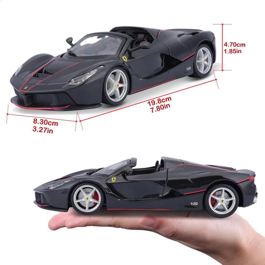 Bburago 1/24 Ferrari LaFerrari Aperta Черный / Литая модель автомобиля Готовая к демонстрации 18-26022 BK