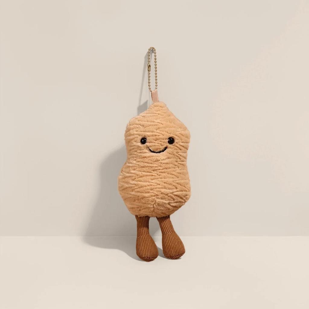 Cartoon Cute Fruit and Vegetable Plush Series Keychain Toy Peach Pear Cherry Doll Smiling Face Fruit Decoration Pet Gift