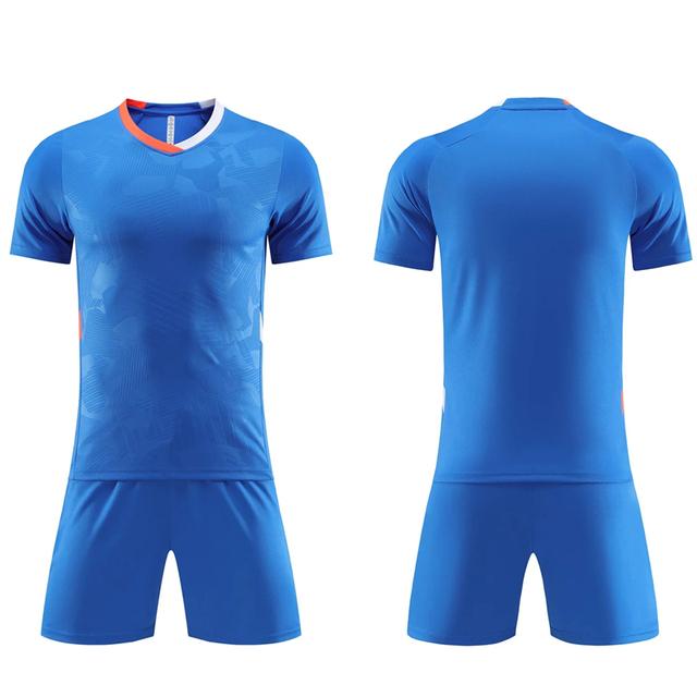 Мужской футбольный комплект из 100% полиэфирного волокна, дышащая ткань, профессиональная пустая спортивная одежда на заказ, удобный футбольный костюмNike