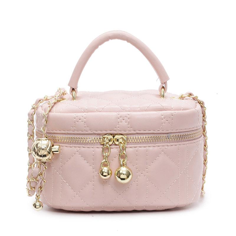New Product Fashionable and Simple Small Fragrant Wind Diamond Box Bag Versatile High-end Temperament Chain Crossbody Women's Bag